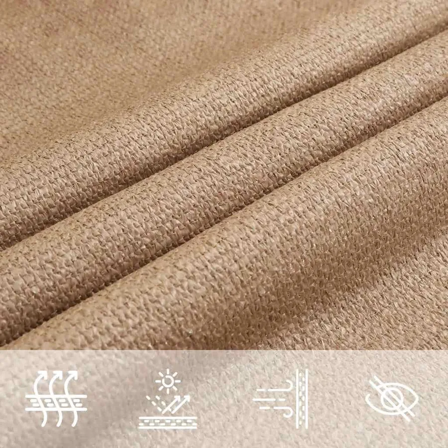 Voile d'ombrage 160 g/m² Taupe 2,5x3,5 m PEHD - 7