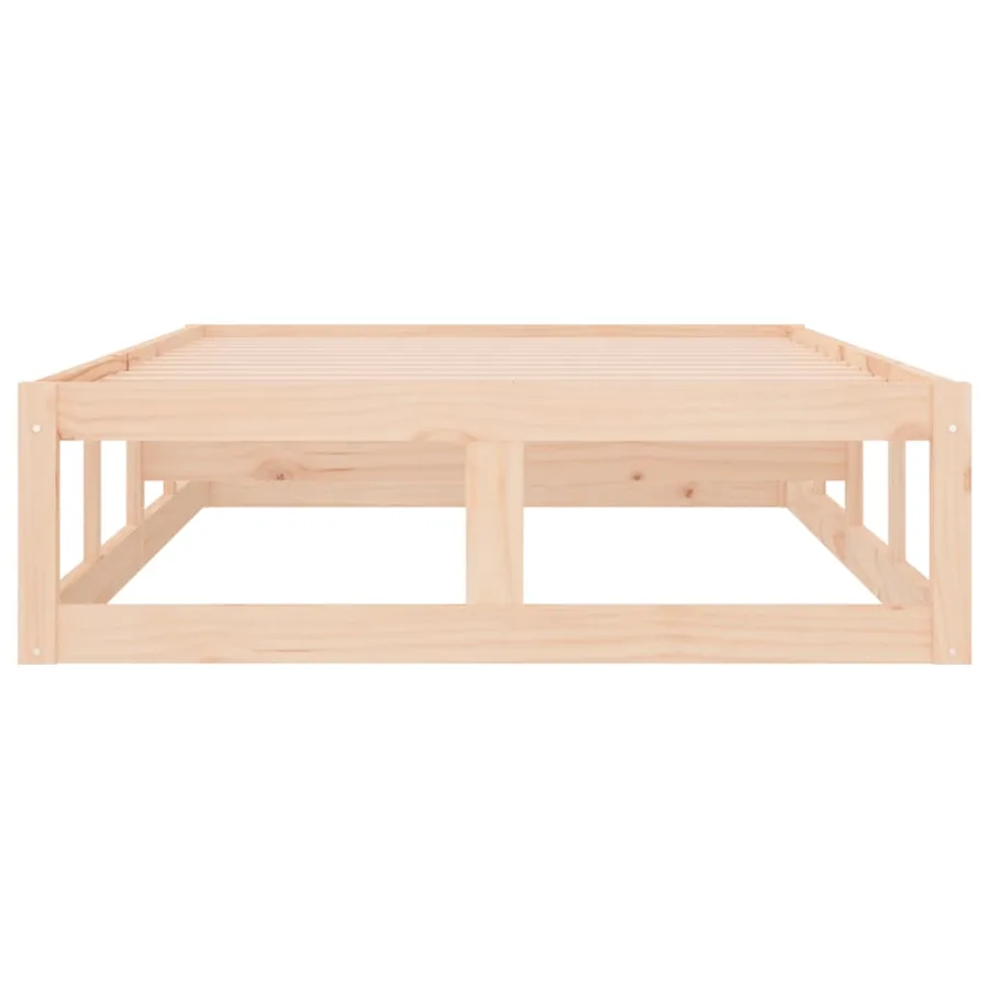 Cadre de lit sans matelas 75x190 cm bois massif - 5