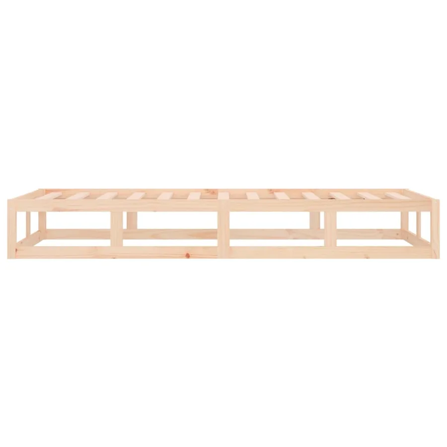 Cadre de lit sans matelas 75x190 cm bois massif - 6