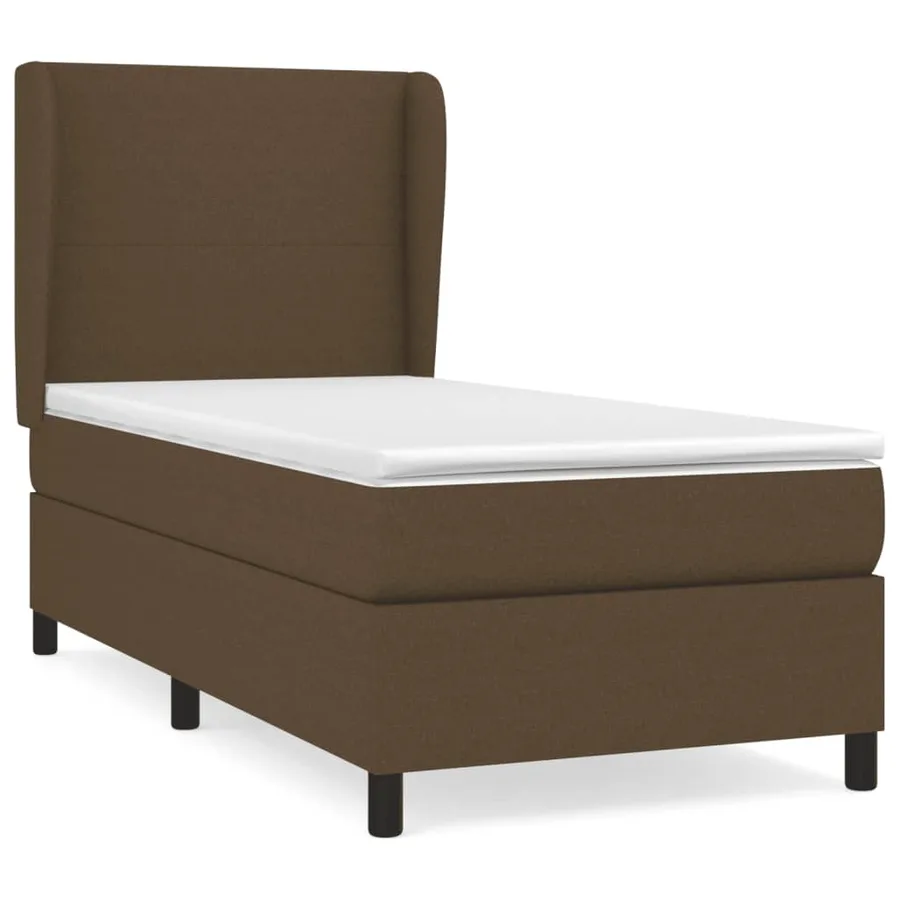Sommier à lattes de lit avec matelas Marron foncé 80x200 cm - 2