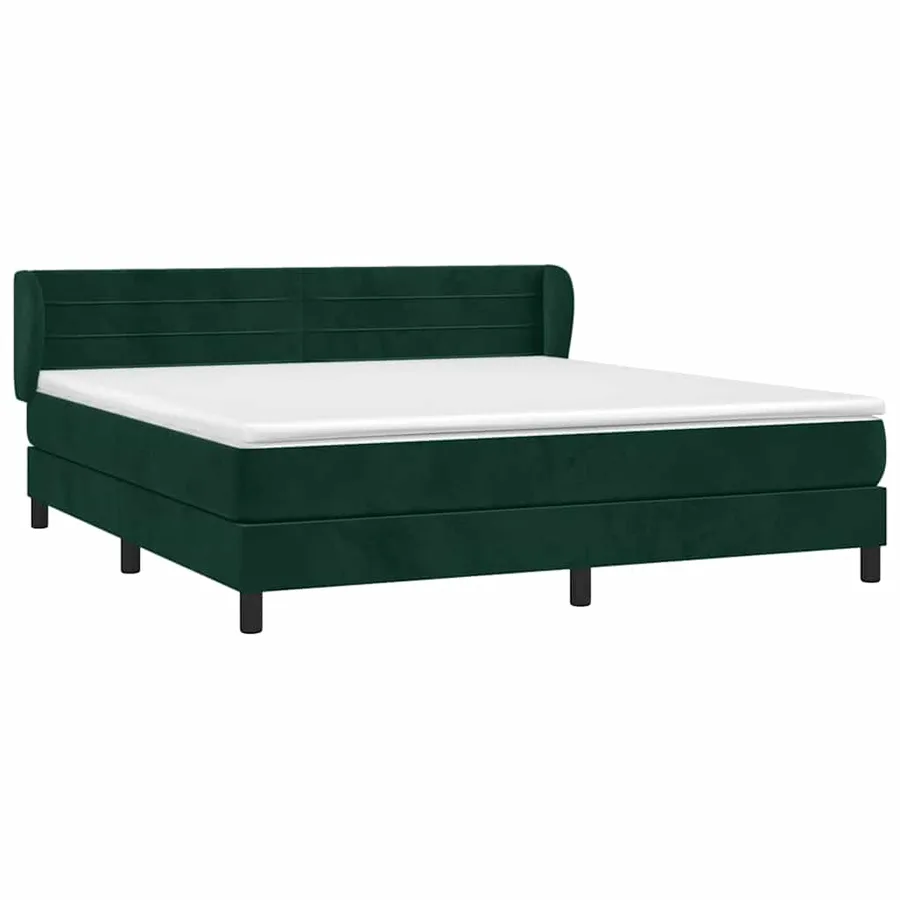 Sommier à lattes de lit et matelas Vert foncé 180x200cm Velours - 3