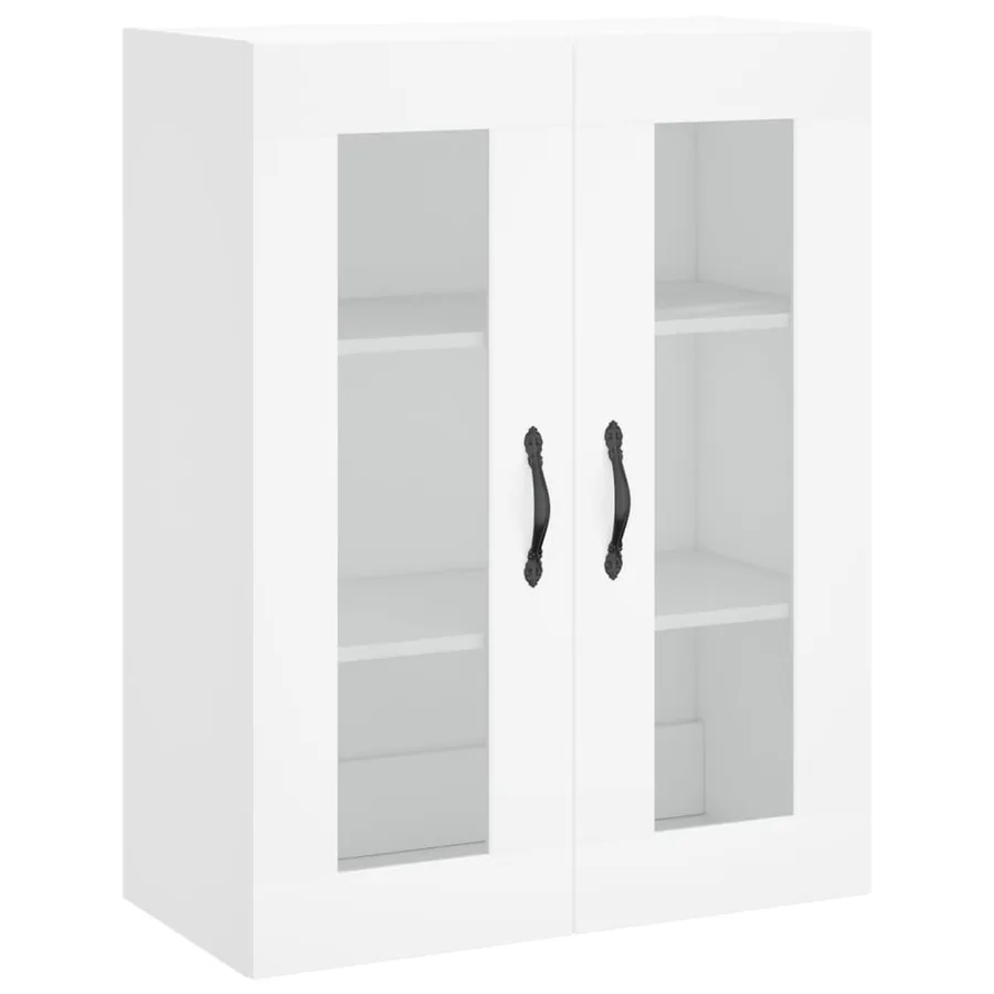 Buffet haut Blanc 69,5x34x180 cm Bois d'ingénierie - 5
