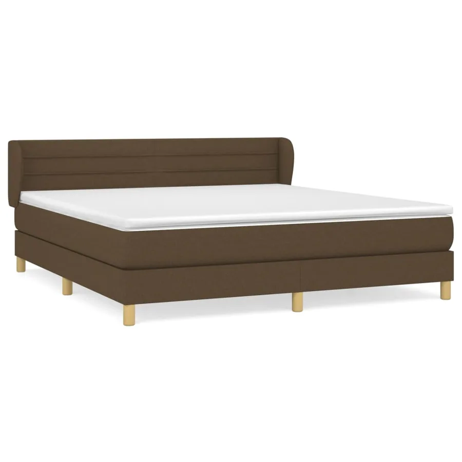 Sommier à lattes de lit avec matelas Marron foncé 180x200 cm - 2