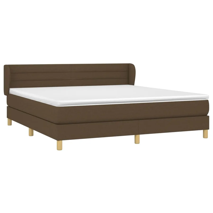 Sommier à lattes de lit avec matelas Marron foncé 180x200 cm - 3
