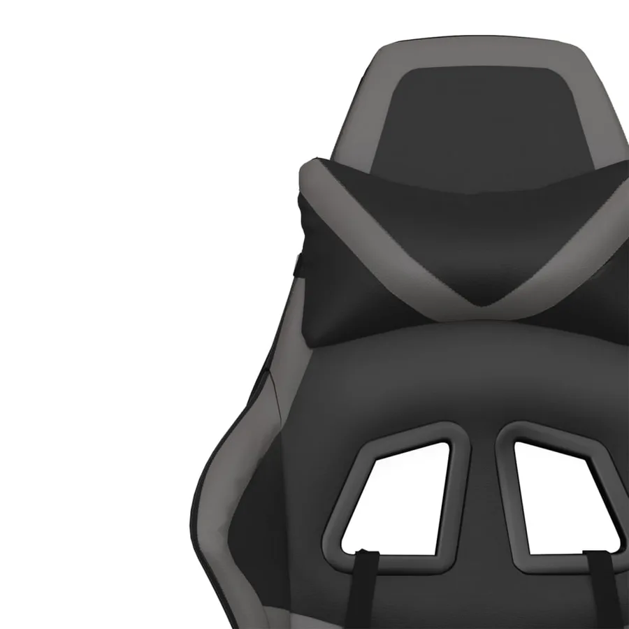 Chaise de jeu Noir et gris Similicuir - 11