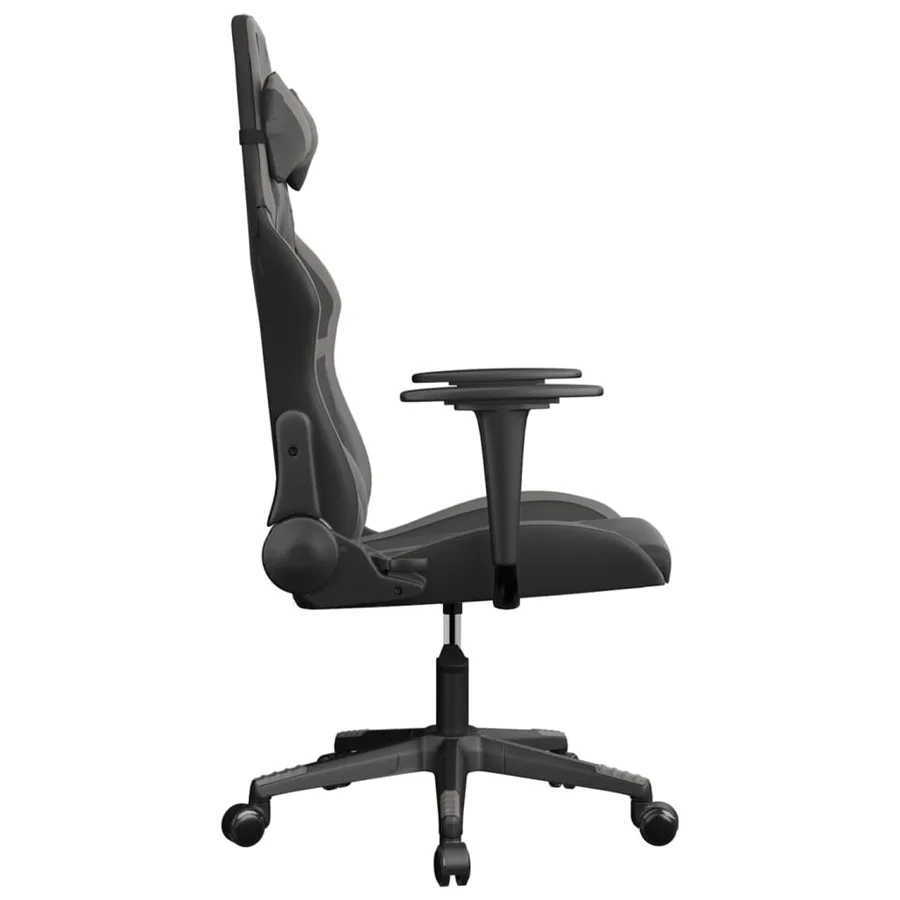 Chaise de jeu Noir et gris Similicuir - 4