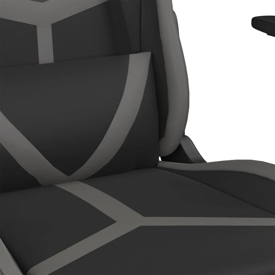 Chaise de jeu Noir et gris Similicuir - 8