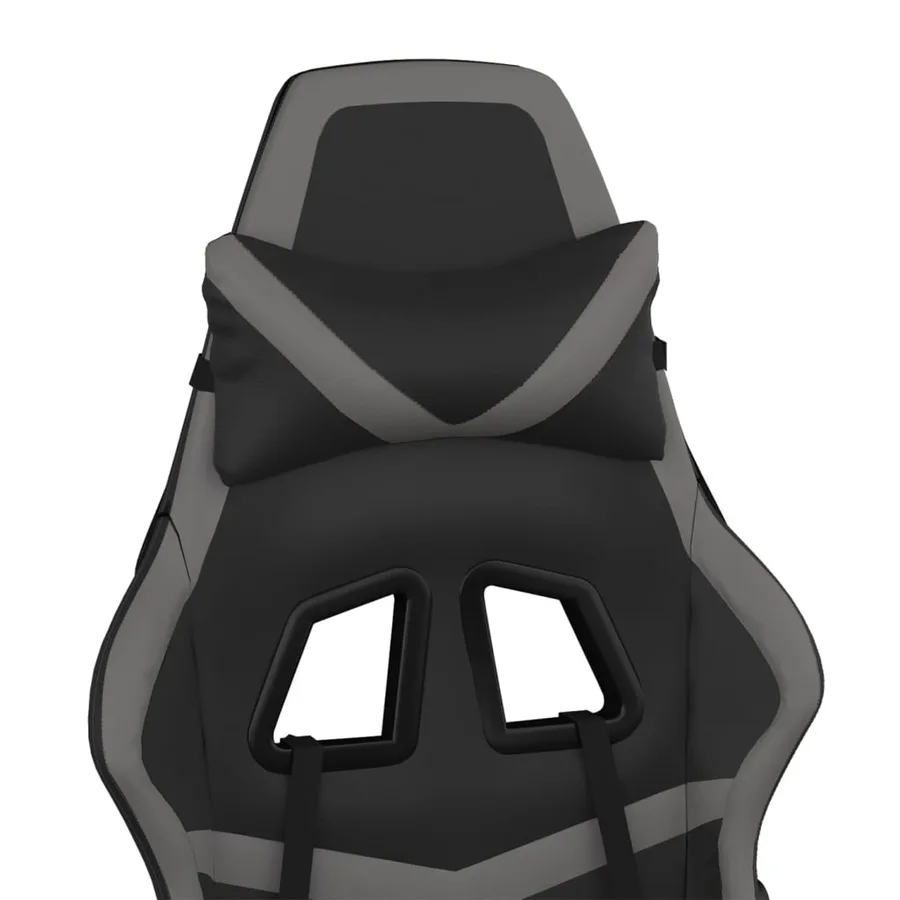 Chaise de jeu Noir et gris Similicuir - 9