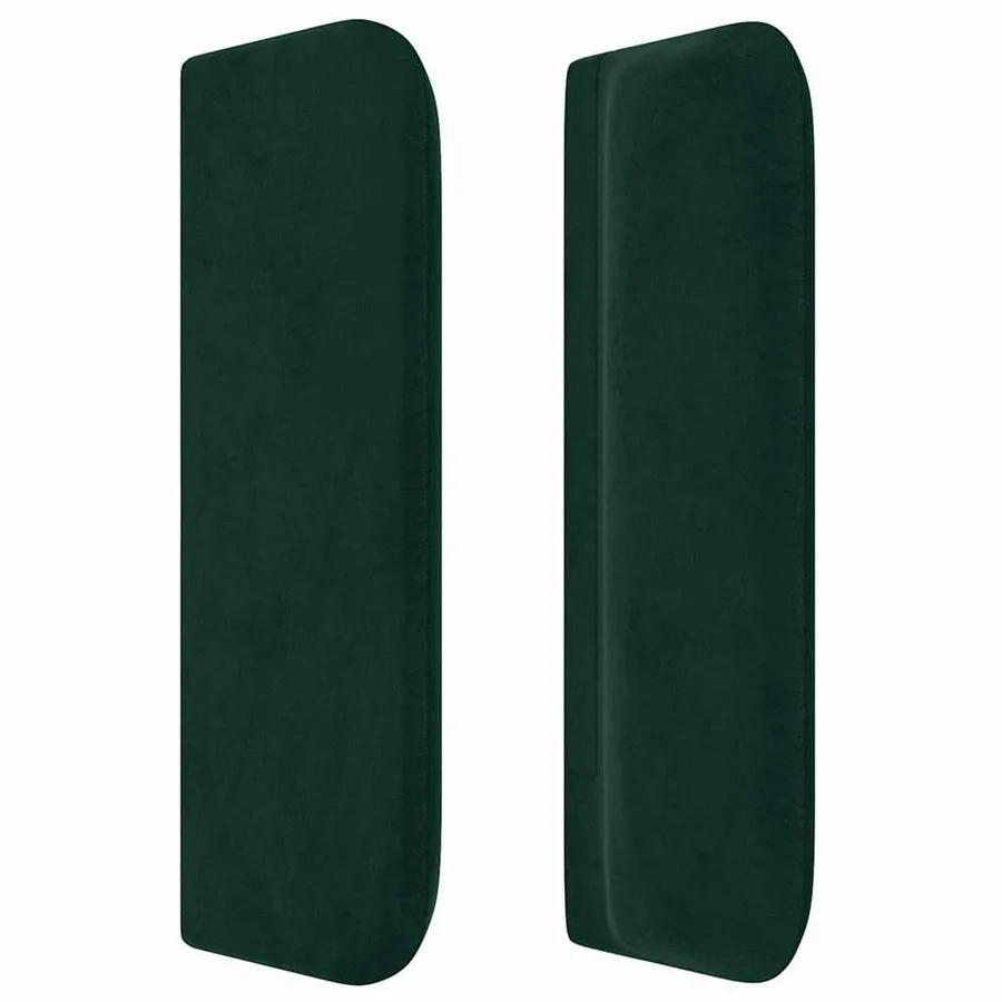 Tête de lit avec oreilles Vert foncé 163x16x78/88 cm Velours - 4