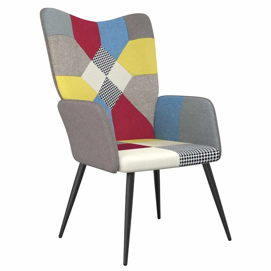 Chaise de relaxation Patchwork Tissu - 2