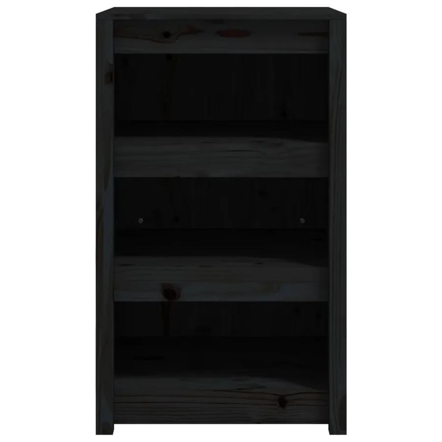 Armoire de cuisine d'extérieur MEPPEL noir 55x55x92 cm bois pin massif - 4