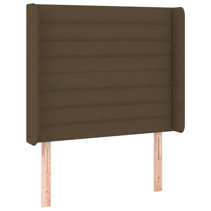 Sommier à lattes de lit matelas LED Marron foncé 90x200cm Tissu - 7