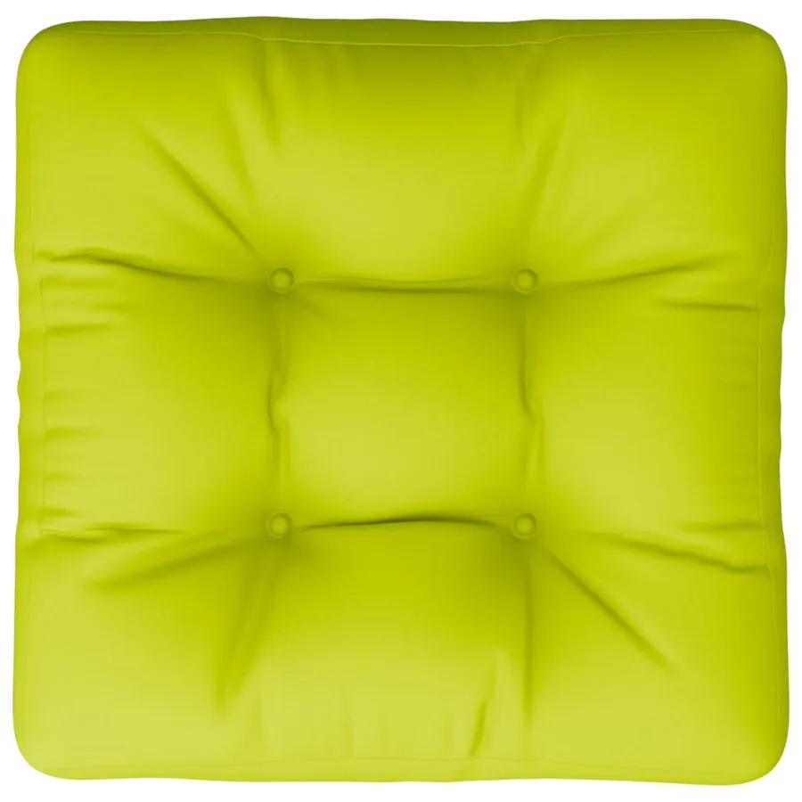 Coussin de palette vert brillant 60x60x12 cm tissu - 6