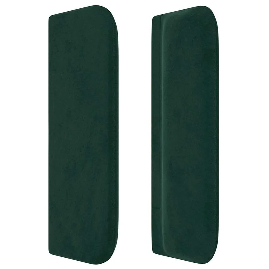 Tête de lit avec oreilles Vert foncé 183x16x78/88 cm Velours - 4