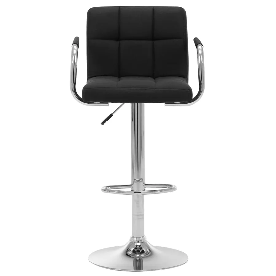 Chaises de bar lot de 2 noir tissu - 3