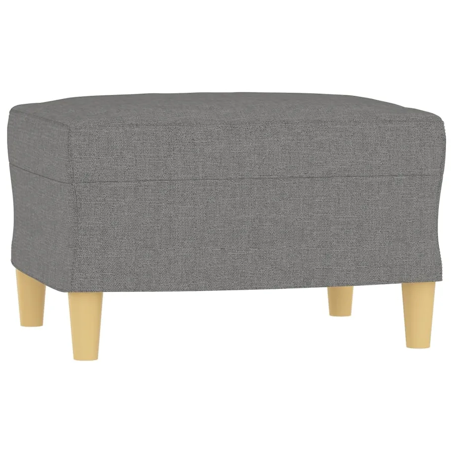 Fauteuil avec repose-pied Gris foncé 60 cm Tissu - 5