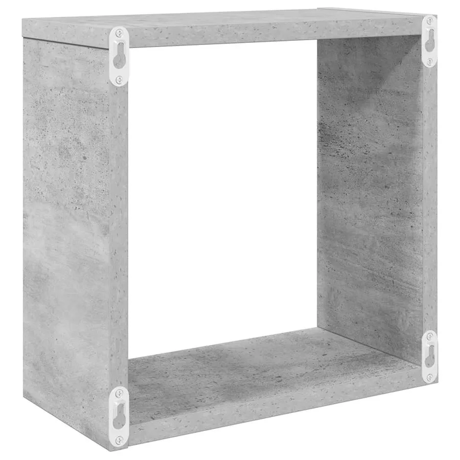 Étagères cube murales 2 pcs Gris béton 30x15x30 cm - 8