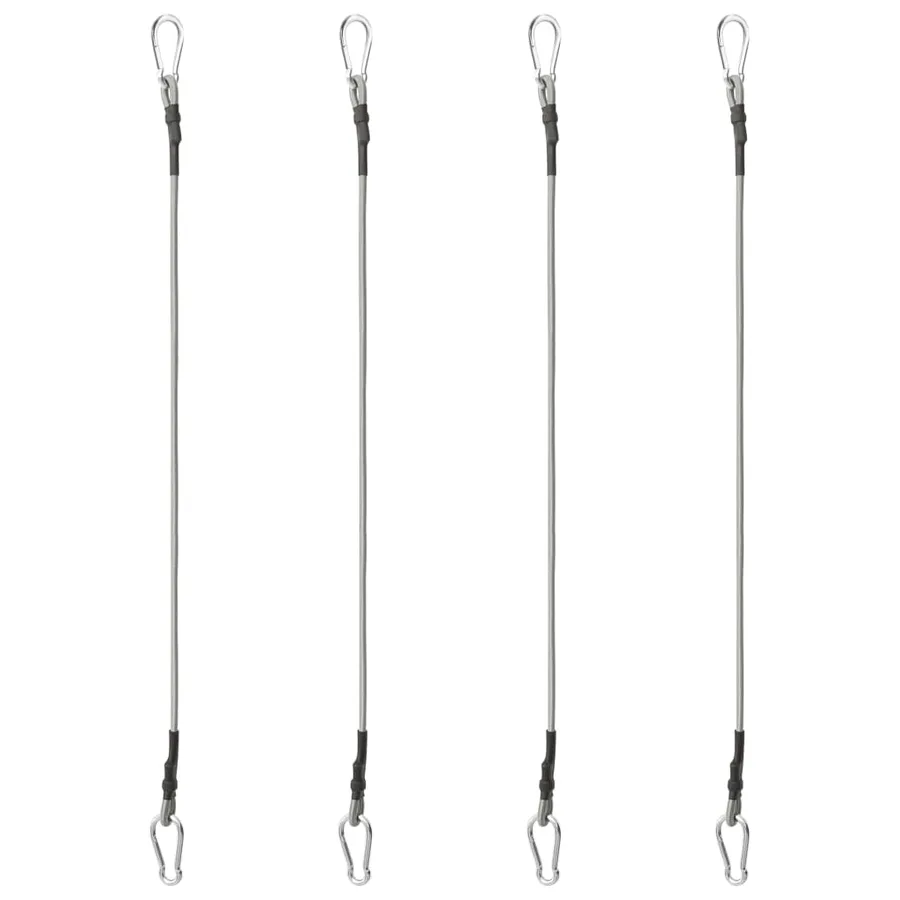 Cordes avec mousqueton 4 pcs Caoutchouc - 2