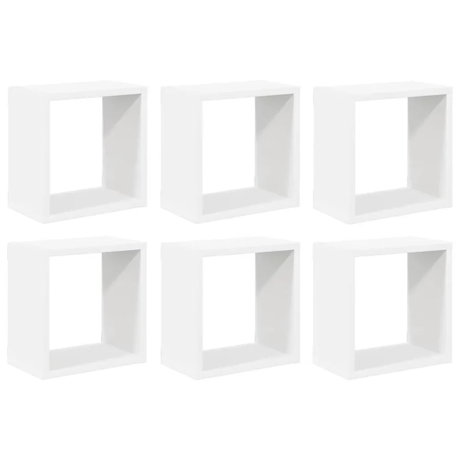 Étagères cube murales 6 pcs Blanc 26x15x26 cm - 2