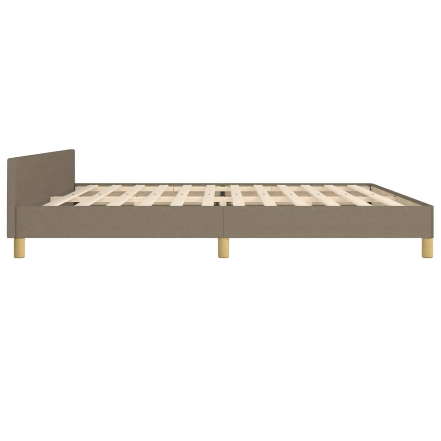Cadre de lit sans matelas taupe 200x200 cm tissu - 7