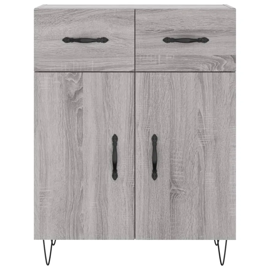 Buffet haut Sonoma gris 69,5x34x180 cm Bois d'ingénierie - 8