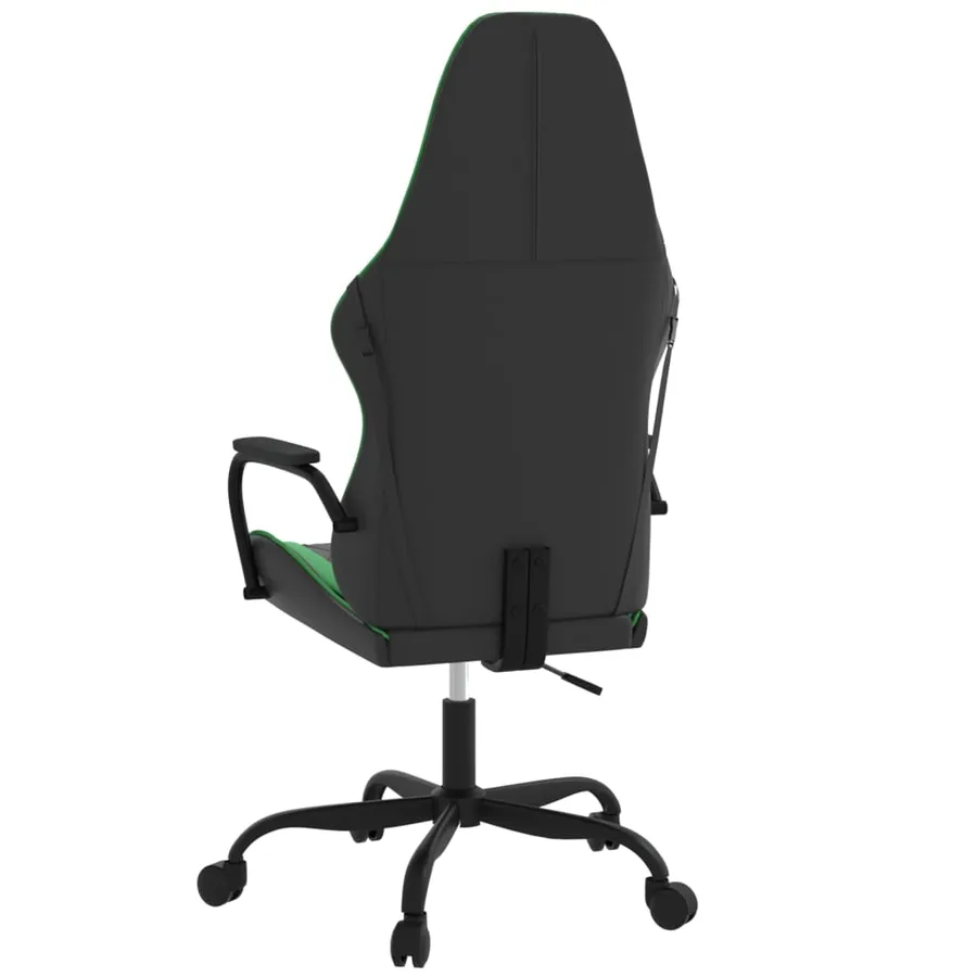 Chaise de jeu Noir et vert Similicuir - 5