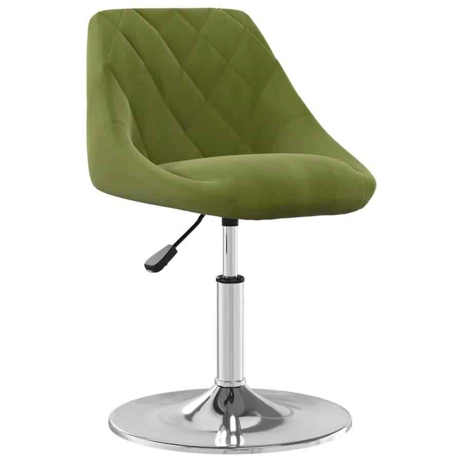Chaises pivotantes à manger lot de 2 vert clair velours - 3