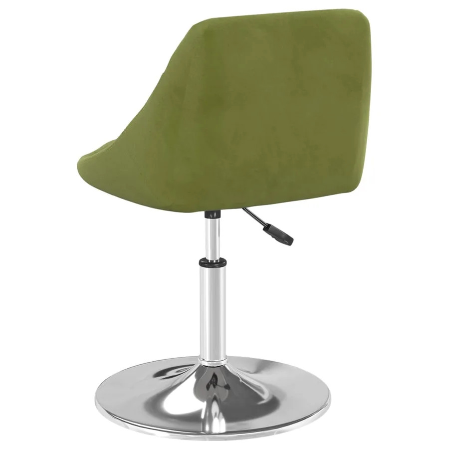 Chaises pivotantes à manger lot de 2 vert clair velours - 6