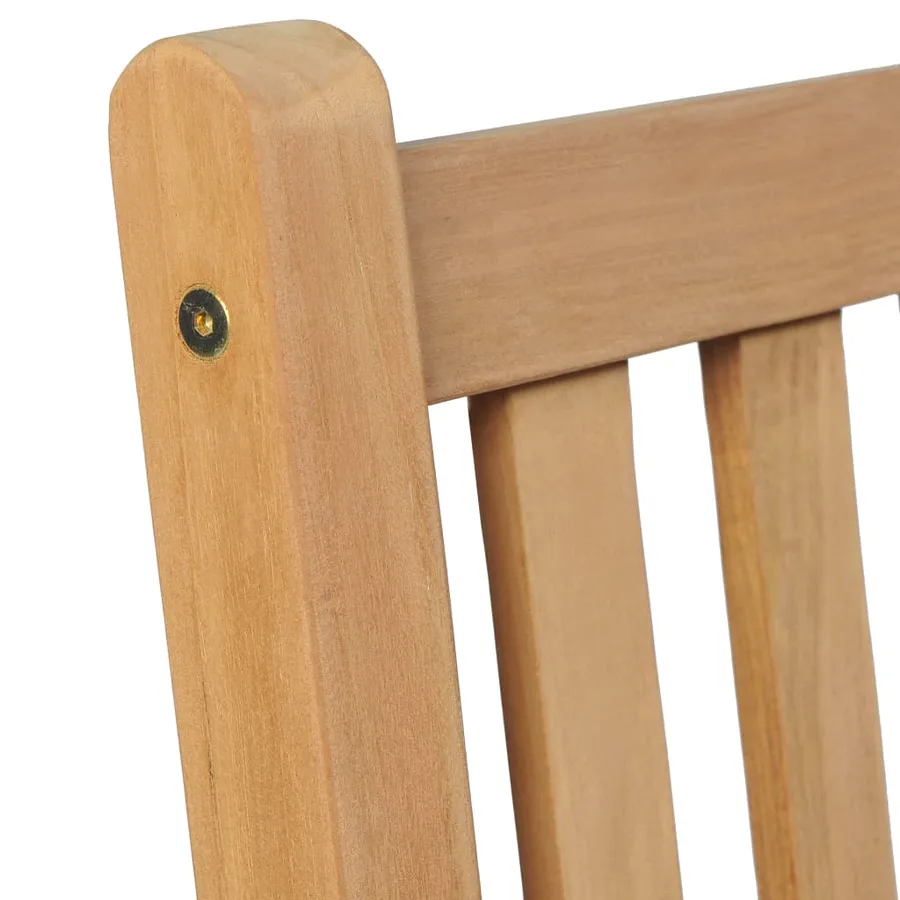 Chaises de jardin lot de 2 avec coussins à carreaux gris Teck - 4