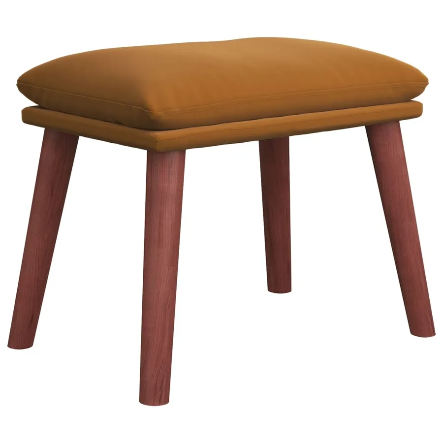 Repose-pied Marron 45x29,5x35 cm Velours - 2