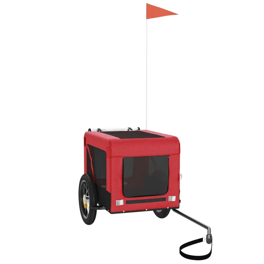 Remorque de vélo pour animaux de compagnie rouge et noir - 2