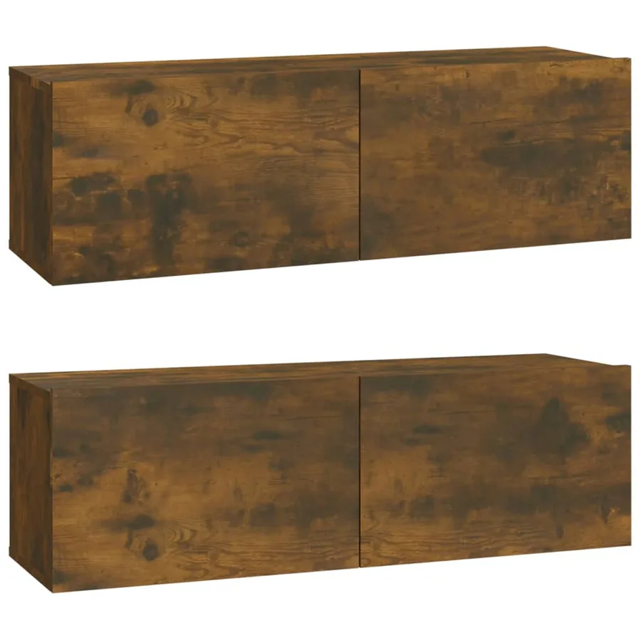 Ensemble de meubles TV 3 pcs Chêne fumé Bois d'ingénierie - 5