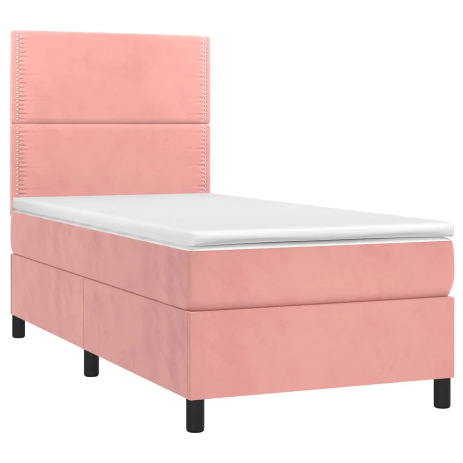 Sommier à lattes de lit et matelas Rose 80x200 cm Velours - 3