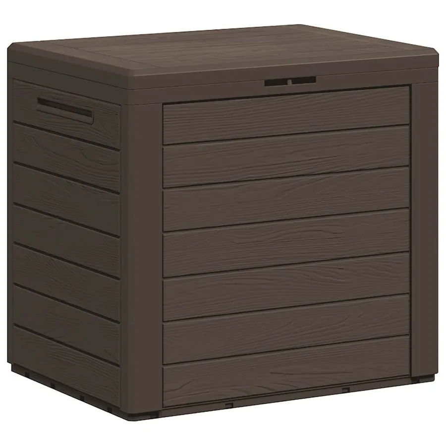 Boîte de stockage de jardin Marron 58,5x46x55 cm Polypropylène - 2