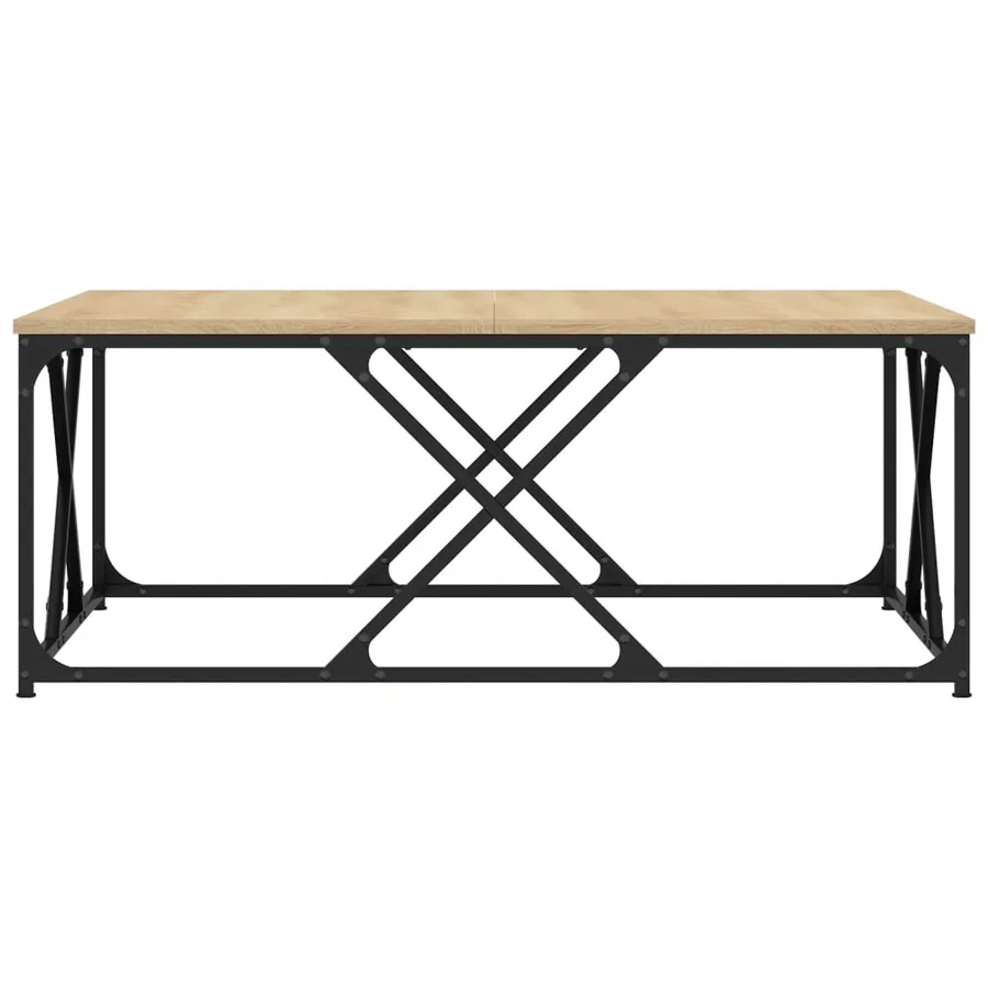 Table basse chêne sonoma 100x100x40 cm bois d'ingénierie - 4