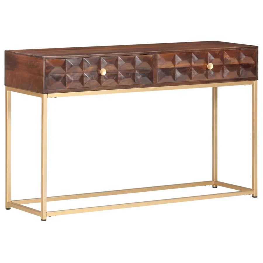 Console en bois de manguier massif 122 x 36 x 75 cm - 12