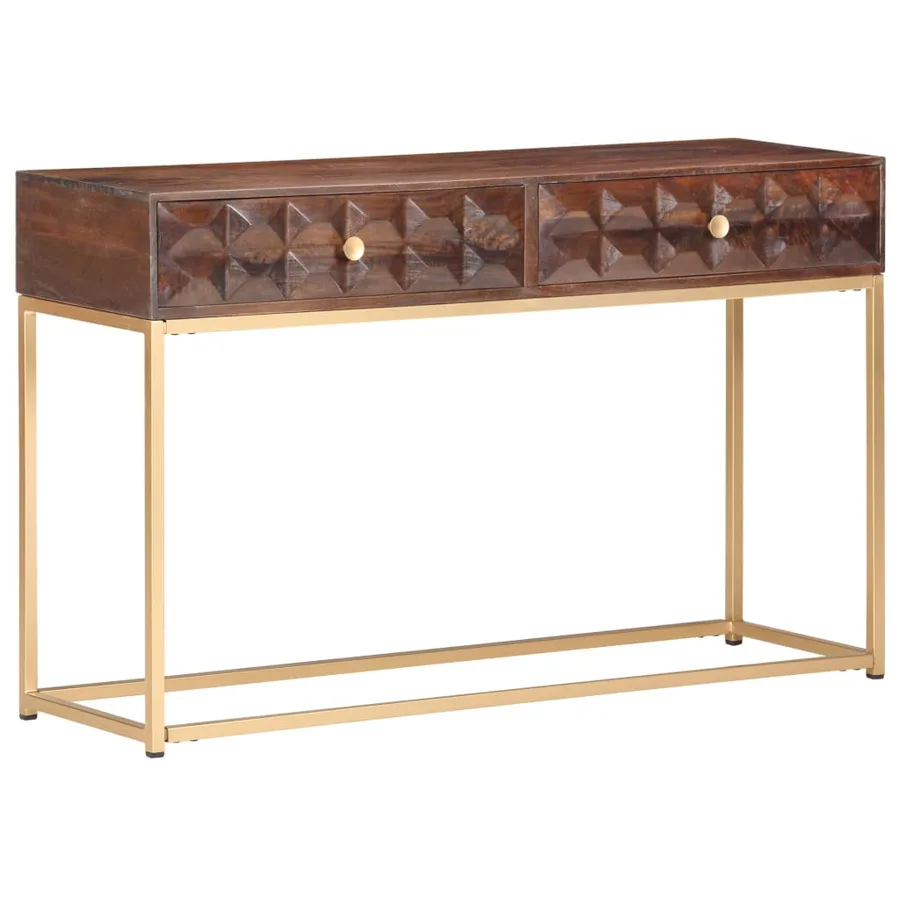 Console en bois de manguier massif 122 x 36 x 75 cm - 9