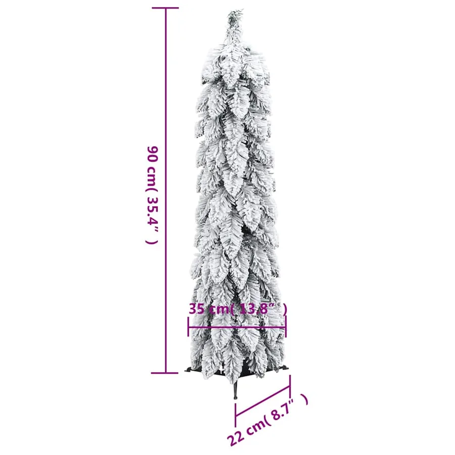 Sapin de Noël artificiel pré-éclairé avec 45 LED/neige floquée - 11