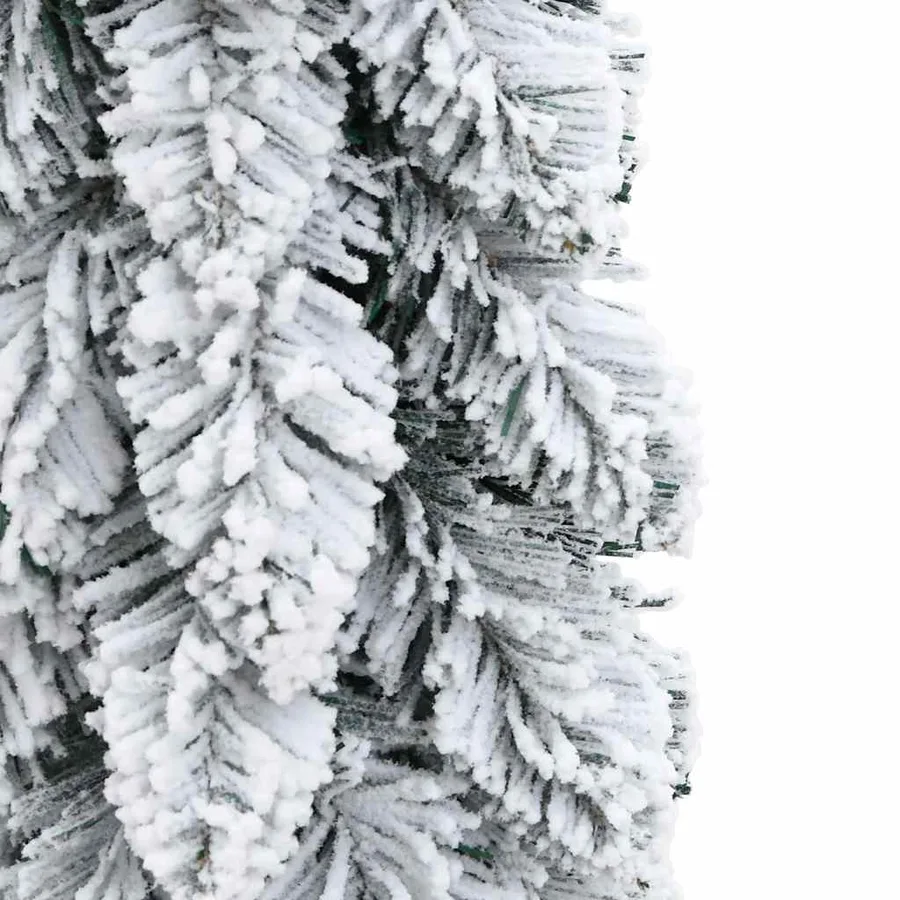 Sapin de Noël artificiel pré-éclairé avec 45 LED/neige floquée - 6