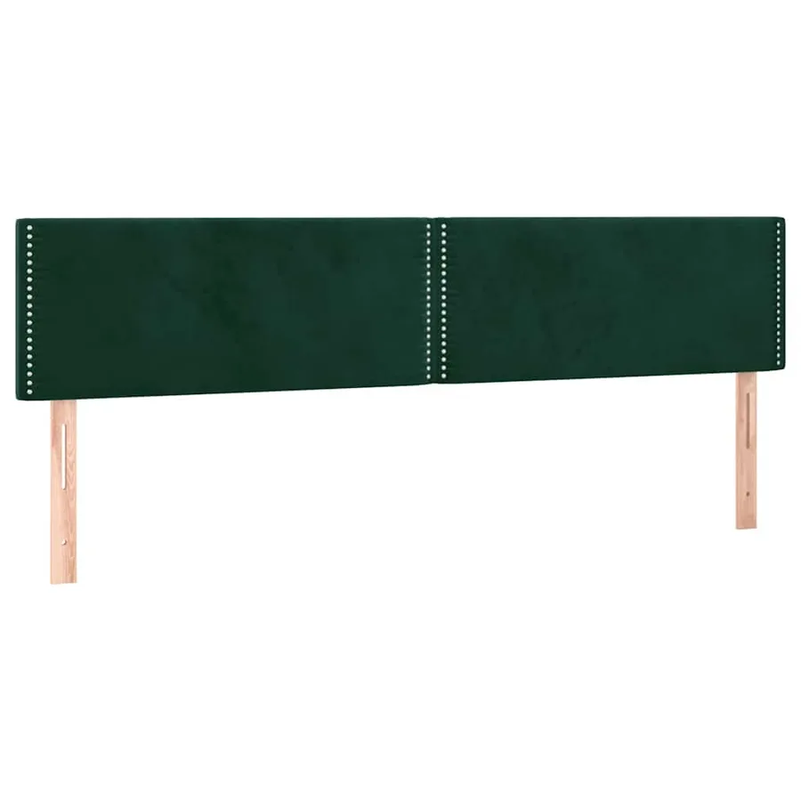 Tête de lit à LED Vert foncé 180x5x78/88 cm Velours - 4