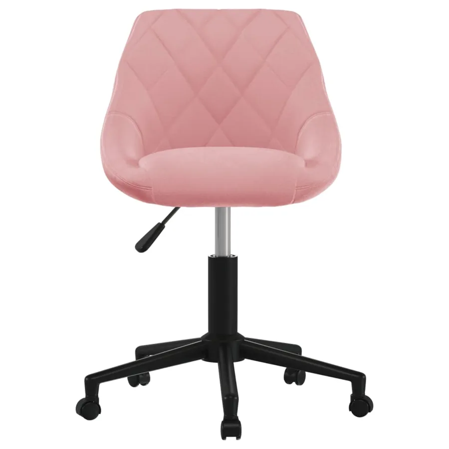 Chaise pivotante de salle à manger Rose Velours - 2