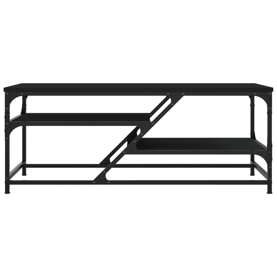 Table basse noir 100x49x40 cm bois d'ingénierie - 4