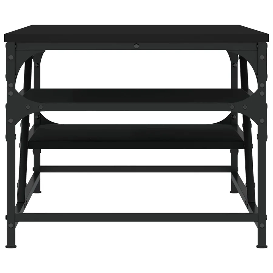Table basse noir 100x49x40 cm bois d'ingénierie - 5