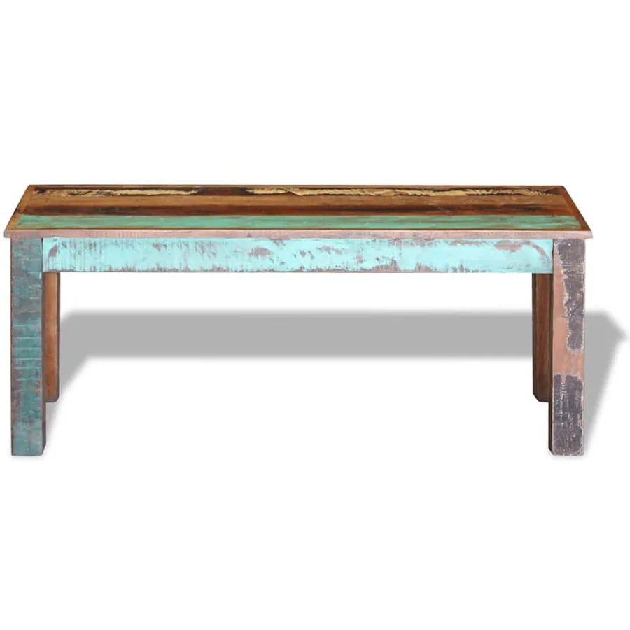 Banc 110x35x45 cm Bois de récupération massif - 8