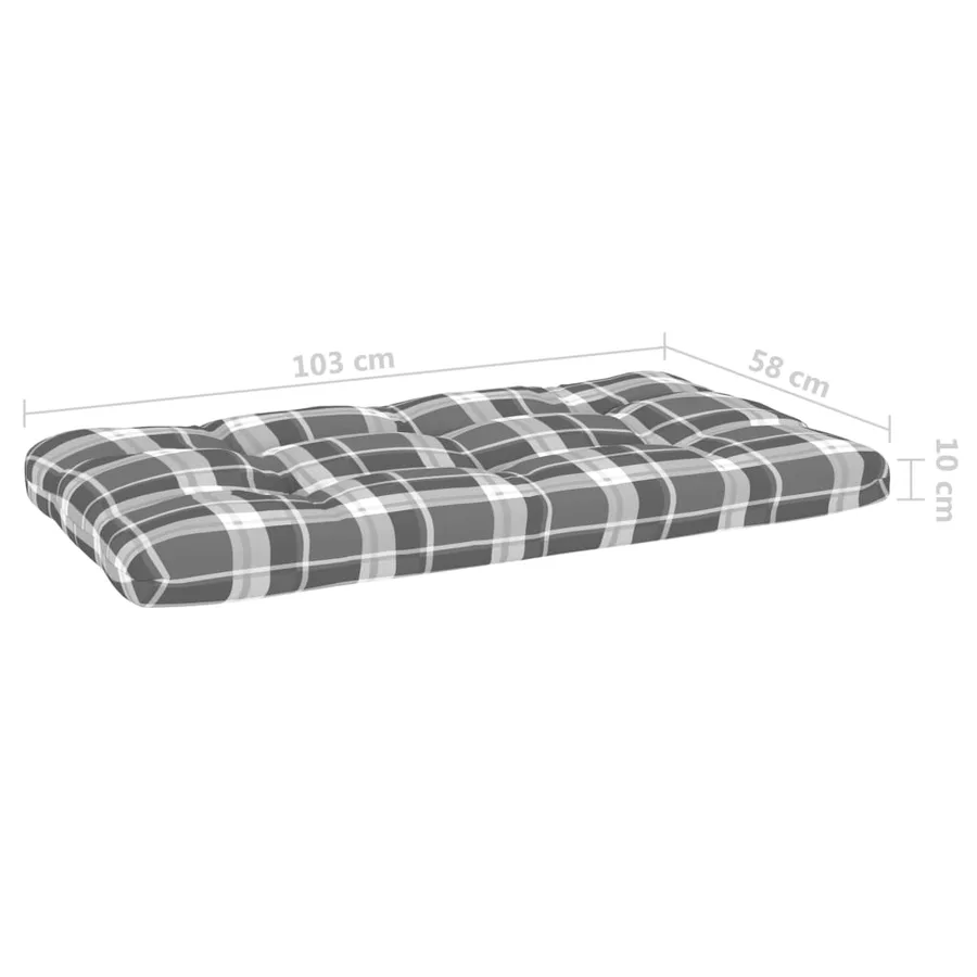 Salon de jardin palette 4 pcs et coussins Pin imprégné de blanc - 10
