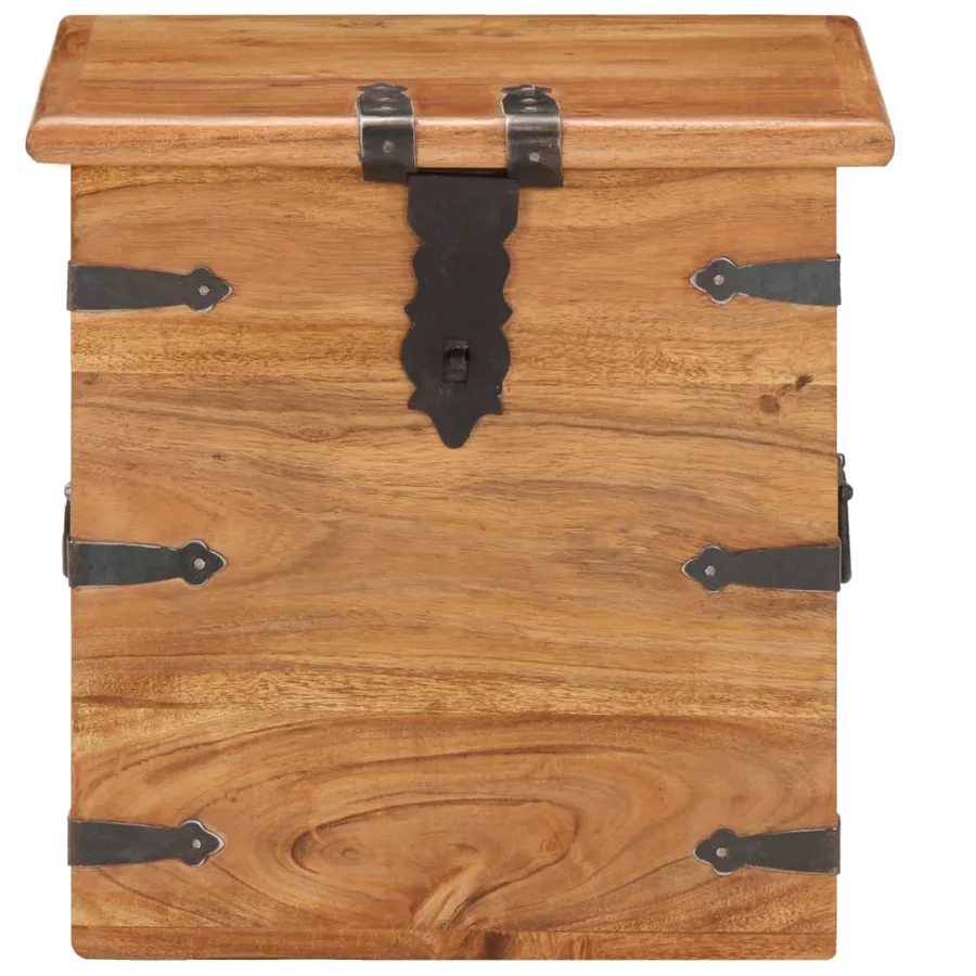 Coffre 40x40x40 cm Bois d'acacia solide - 3