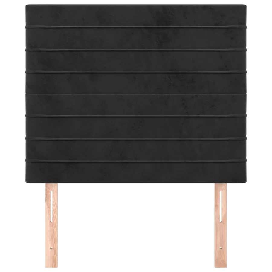 Tête de lit Noir 80x5x118/128 cm Velours - 3