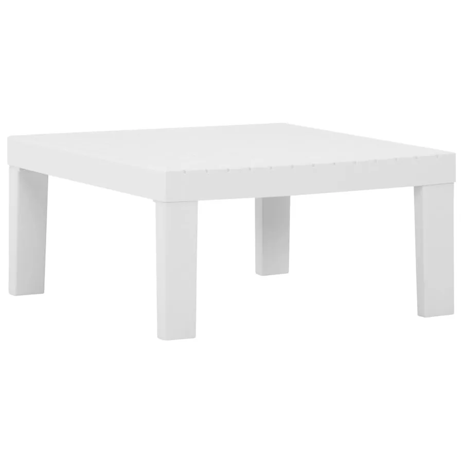 Table de salon de jardin Plastique blanc
