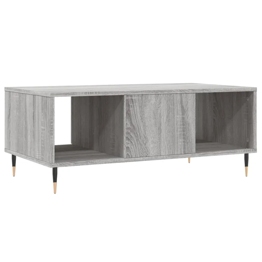 Table basse Sonoma gris 90x50x36,5 cm Bois d'ingénierie - 7