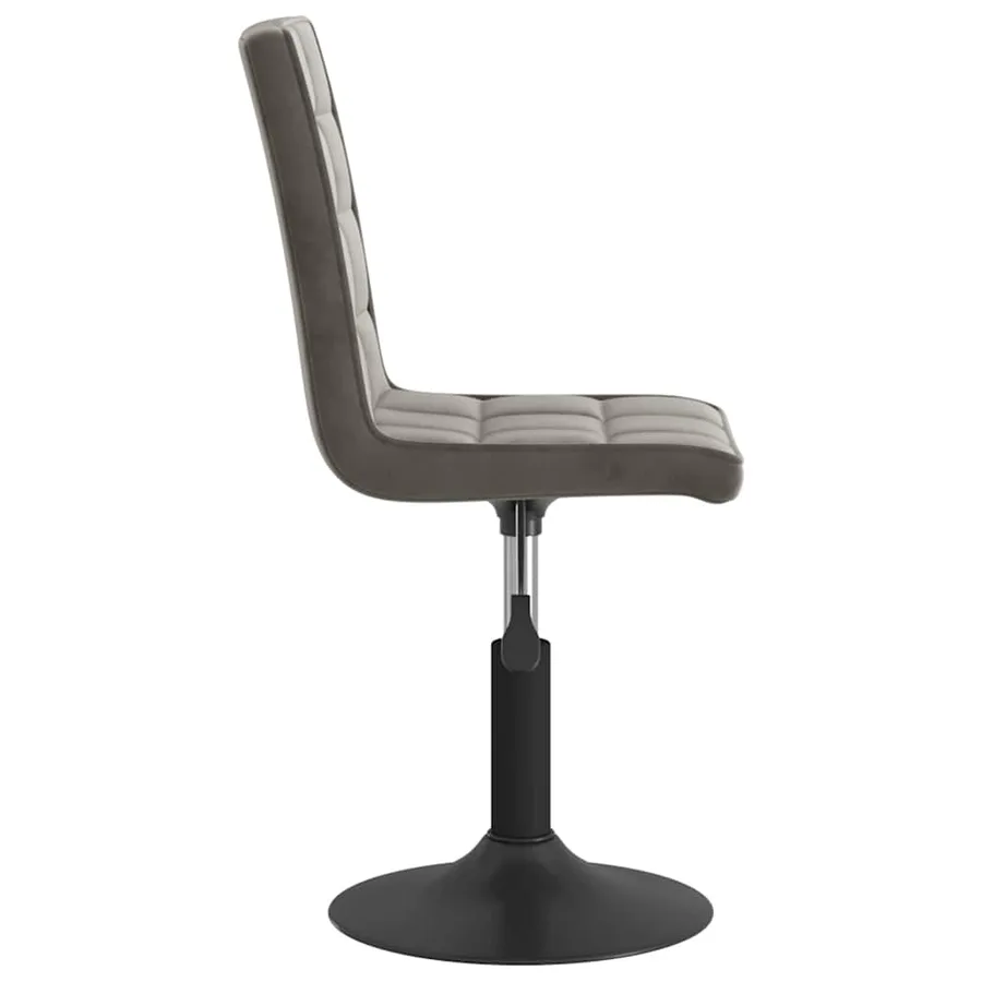Chaises pivotantes à manger lot de 2 gris foncé velours - 5
